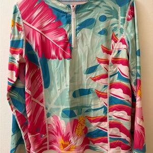 Tropical Floral Long Sleeve Rashguard